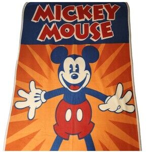 Disney Parks Mickey Mouse Fleece Blanket Huge Pie Eye Wall Hanging Animation